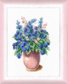 Набір для вишивання бісером Букетик квіточок, 17x22 см, часткова
