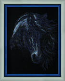 Набір для вишивання бісером Чорний кінь, 30x40 см