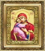 Набір для вишивання хрестиком Ікона Образ Пресвятої Богородиці Володимирської, 20.5x26.5 см