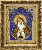 Набір для вишивання хрестиком Ікона Образ Пресвятої Богородиці Остробрамська, 21x26.5 см Чарівна Мить 1013814