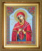 Набір для вишивання хрестиком Ікона Образ Пресвятої Богородиці Семистрільна, 20.5x27 см