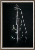Набір стрази на склі Чарівна скрипка 30.3x42 см, контурна, круглі блискучі Чарівна Мить 1037809