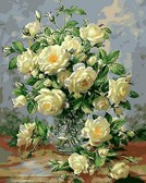 Картина по номерам Букет білих троянд, 40х50см Mariposa MR-Q1115