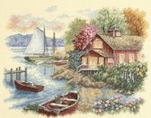 Набір для вишивання хрестиком Спокійний будинок біля озера, 36x28 см Dimensions ( США ) 1058948