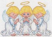 Набір для вишивання хрестиком Маленькі ангели, 17.7x12.7 см