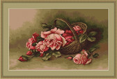 Набір для вишивання хрестиком Кошик з трояндами 34 х 21 см