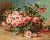 Набір для вишивання гобеленом Кошик з трояндами (гобелен) 30 х 24 см