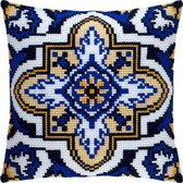 Набір для вишивання подушки Турецька арабеска 40×40 см (страмін) повний хрест, лицьова сторона