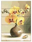 Картина по номерам Орхідеї у вазі 30 х 40 см (дерев'яна основа)