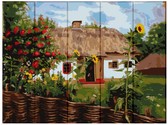Картина по номерам Український будиночок 30 х 40 см (дерев'яна основа) ArtStory ( на дереві ) ASW103