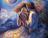 Алмазна вишивка Кохання витає у повітрі. Художник Josephine Wall 40x50 см, квадратне каміння, повна