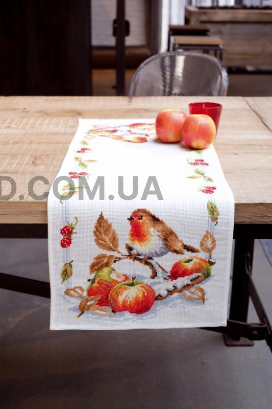  Robin redbreast with apples 3284  11 (  ) 32x84 
