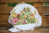 Butterflies and coneflowers 44x24 