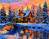 Картина по номерам Різдво у скелястих горах, 40х50см