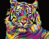 Картина по номерам Райдужний тигр 40х50 см