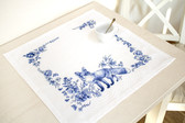 Набір для вишивання хрестиком Серветка. Синя лисичка 35.3 х 35.3 см ( рівномірна тканина ) часткова вишивка Luca-S ( Молдова ) FM023