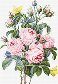 Набір для вишивання хрестиком Букет троянд 36 x 25 см (часткова зашивка)