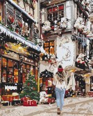 Картина по номерам Гуляючи новорічними вуличками  40 х 50 см