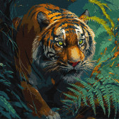 Картина по номерам Повелитель джунглів 40 х 40 см