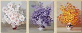 Картина-триптих по номерам Триптих. Ніжні квіти, 50х150см Babylon Turbo ( Бебілон ) MS14030
