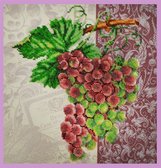 Винтажный виноград 29х29 см, частичная зашивка