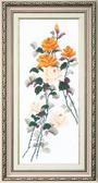 Набір для вишивання хрестиком Етюд із жовтими трояндами, 15x37 см ( канва Aida 14 )