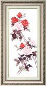 Набір для вишивання хрестиком Етюд із червоними трояндами, 15x37 см ( канва Aida 14 )