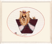 Набір для вишивання нитками та бісером Собачка Софі, 26x20.5 см