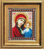 Набір для вишивання бісером Ікона Пресвятої Богородиці Казанська, 19.5x23 см, повна