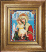 Набір для вишивання бісером Ікона Божої Матері Достойно Є 9x11 см