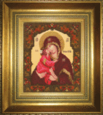 Набір для вишивання бісером Ікона Божої Матері Донська 18x21.7 см