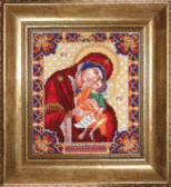Набір для вишивання бісером Ікона Божої Матері Вигравання 18.6x21 см