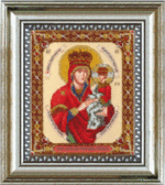 Набір для вишивання бісером Ікона Божої Матері Поручниця грішних 17.3x20.7 см Чарівна Мить 105681