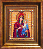 Набір для вишивання бісером Ікона Божої Матері Іверська 18.1x22.1 см