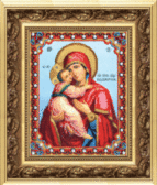Набір для вишивання бісером Ікона Божої Матері Володимирська 24.2x30.6 см