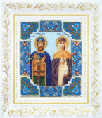 Набір для вишивання бісером Ікона святих благовірних князя Петра та княгині Февронії 18x21.3 см