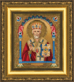Набір для вишивання бісером Ікона святителя Миколая Чудотворця 20.3x23.5 см