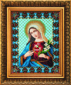 Набір для вишивання бісером Непорочне серце Марії 24x31 см