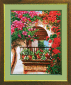 Набір для вишивання бісером Квіти на балконі 29x36.5 см Чарівна Мить 1017071