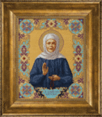 Набір для вишивання хрестиком Ікона Святої Блаженної Матрони Московської, 20x25 см