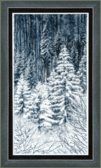 Набір для вишивання хрестиком Зимовий ліс, 39.5x76 см