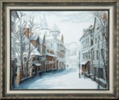 Набір для вишивання хрестиком Зимовий проспект, 49x40 см