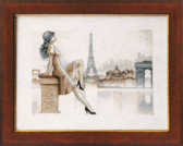 Набір для вишивання хрестиком Романтичний Париж, 34x26 см