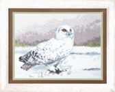 Набір для вишивання хрестиком Мудра сова, 40x30 см (біла)