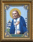Набір для вишивання хрестиком Ікона Преподобного Серафима Саровського Чудотворця, 21x26.5 см