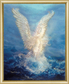 Набір стрази на склі Морський ангел 29.5x24 см, контурна, круглі блискучі