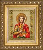 Набір стрази на склі Ікона святого благовірного князя Олександра Невського 9.5x11.5 см, контурна, круглі блискучі