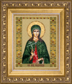 Набір стрази на склі Ікона святої мучениці Надії 9.5x11.5 см, контурна, круглі блискучі