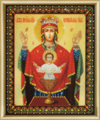 Набір стрази на склі Ікона Божої Матері Неупиваемая чаша 17.4x21.2 см, контурна, круглі блискучі