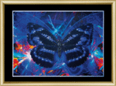 Набір стрази на склі Нічний метелик 30.3x42 см, контурний, круглі блискучі